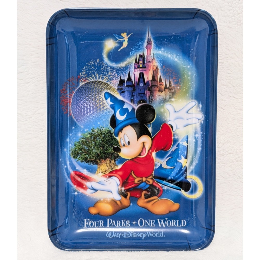 Walt Disney World FOUR PARKS + ONE WORLD 2008 Small Pin Coin Trinket Dish Tray